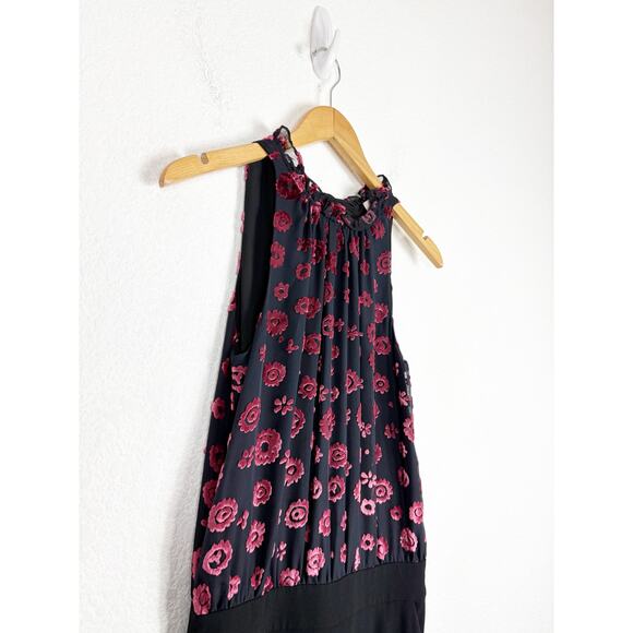 Ramy Brook Leona Floral Burnout Jumpsuit Size 0 Black Velvet Straight Leg - Picture 7 of 15